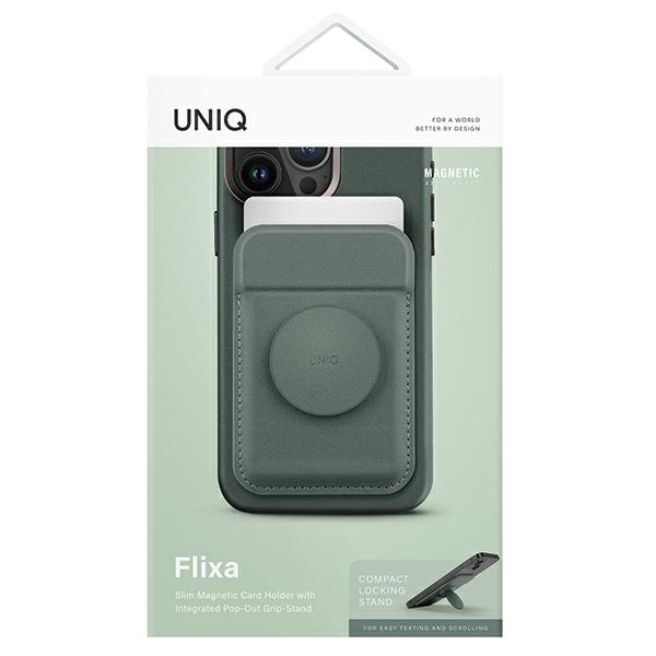 Uniq Flixa Magnetic Card Wallet with Stand Green/Lichen Green MagSafe