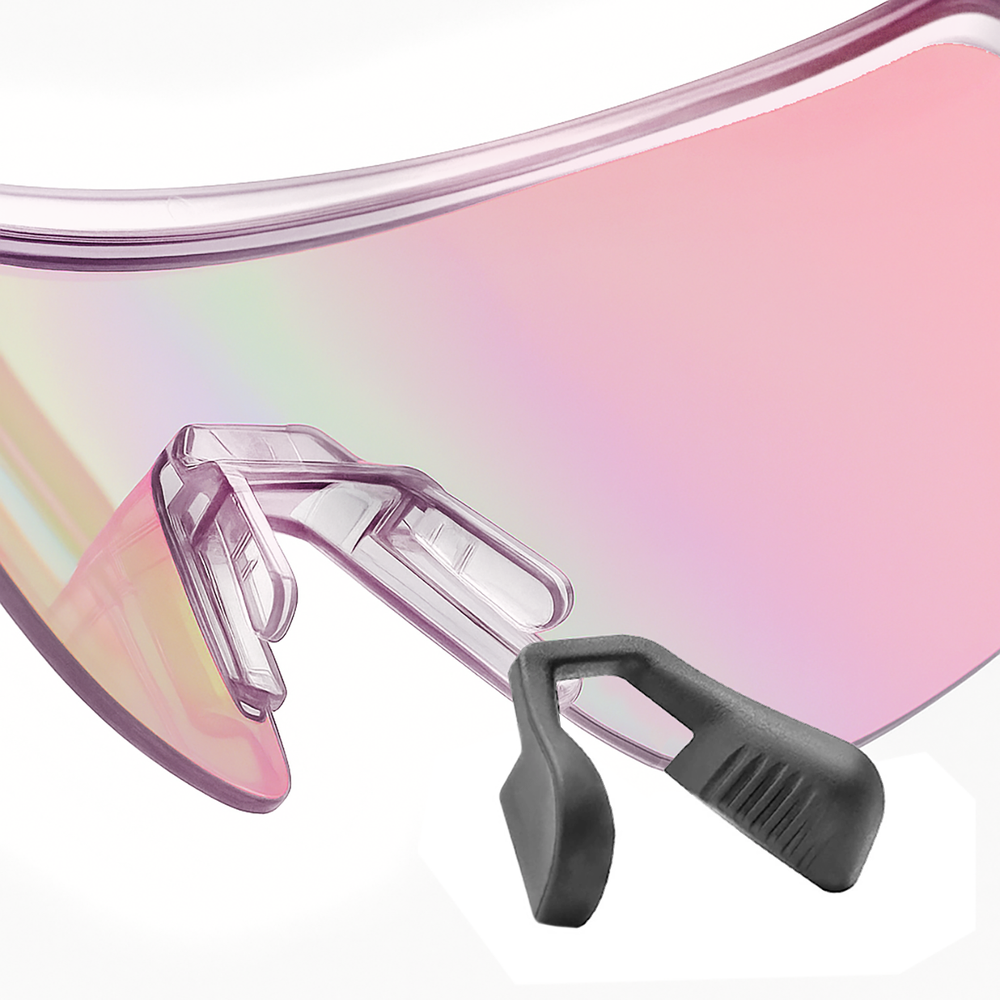 Rockbros Photochromic Cycling Glasses with UV Protection and Optical Insert, Clear Purple