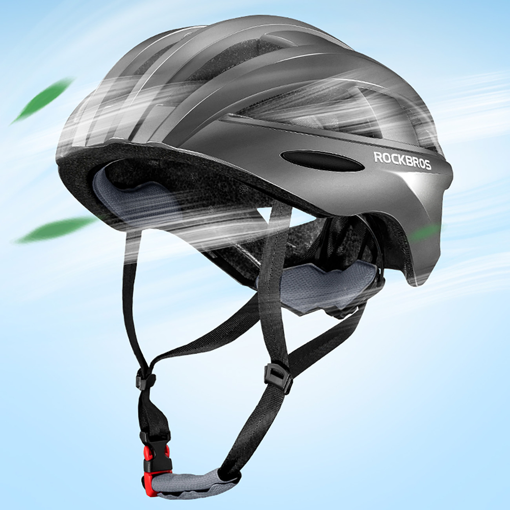 Rockbros Bike Helmet with Built-in Light - Pink