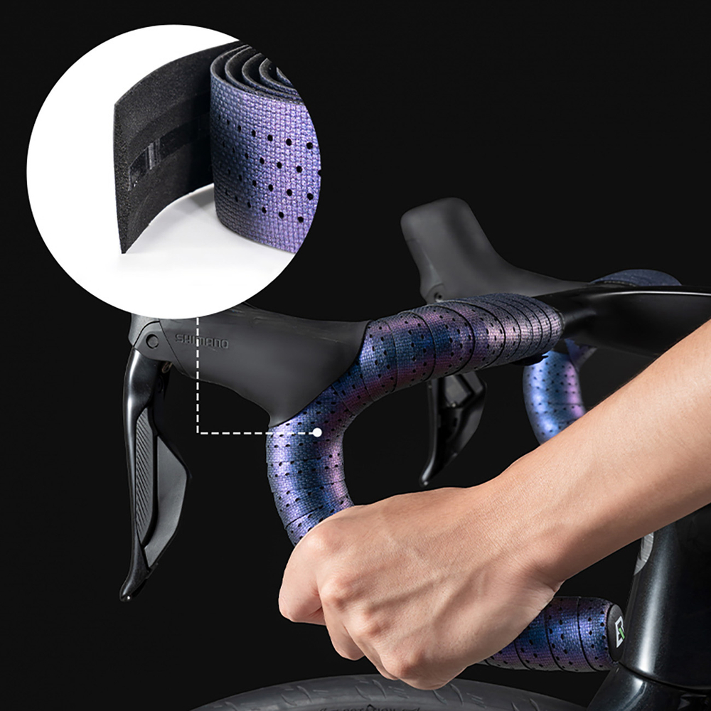 Rockbros Handlebar Tape Perforated Silicone Chameleon, Purple