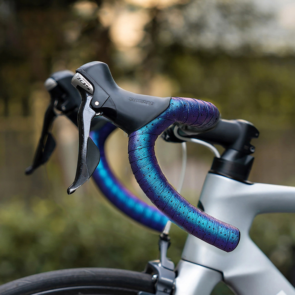 Rockbros Handlebar Tape Perforated Silicone Chameleon, Purple