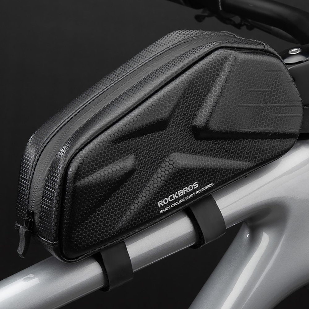 Rockbros Rigid Top Tube Bike Bag, 1.4l - Black