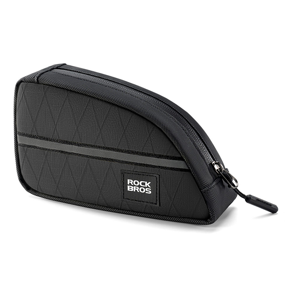 Rockbros Trijstūra Velosipēda Rāmja Soma 0.8l - Melna | Triangle Bike Frame Bag Black