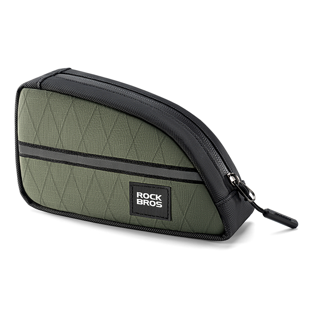 Rockbros Trīsstūra Velosipēda Rāmja Soma 0.8l - Zaļa | Triangle Bike Frame Bag Green