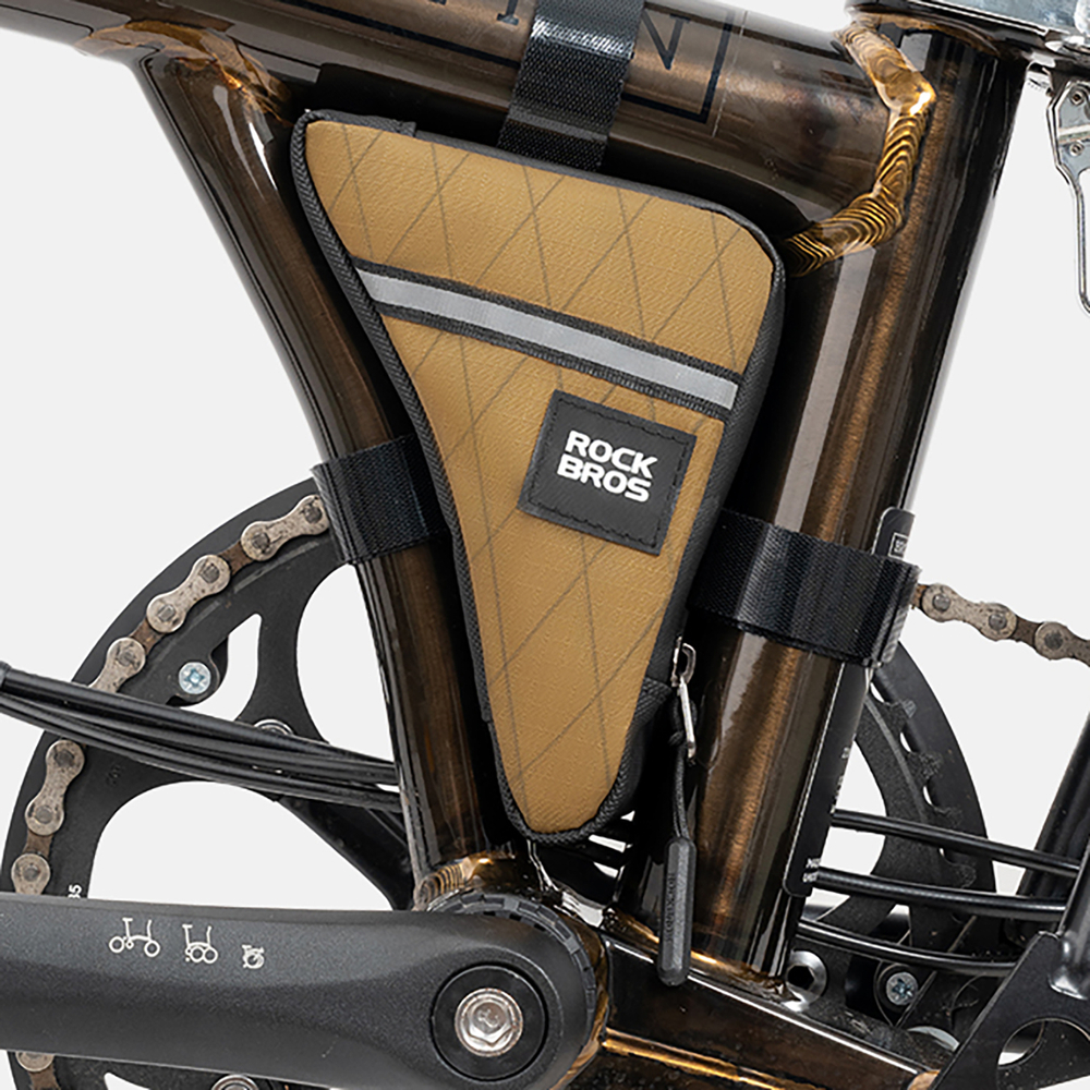 Rockbros Triangle Bike Frame Bag 0.3l, Brown