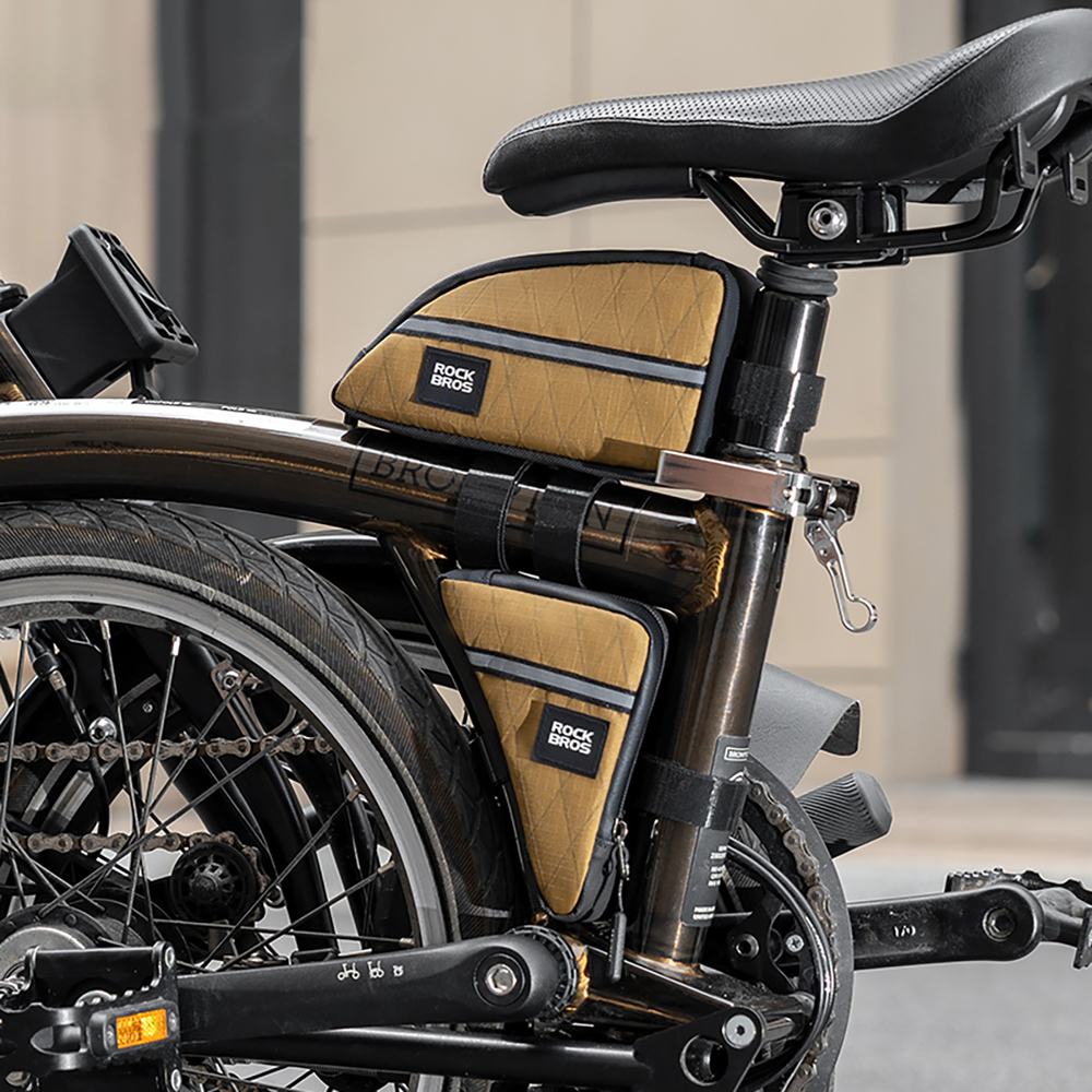 Rockbros Triangle Bike Frame Bag 0.3l, Brown
