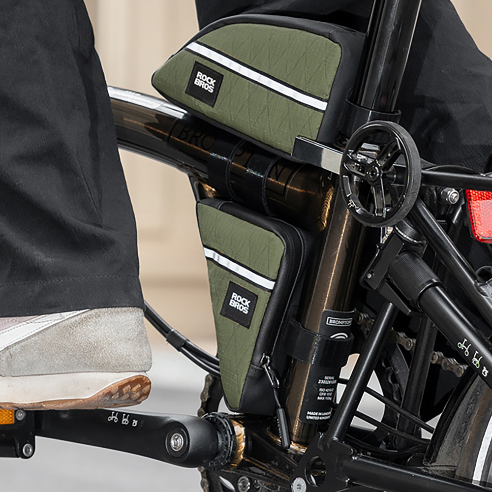 Rockbros Triangle Bike Frame Bag 0.3l, Green
