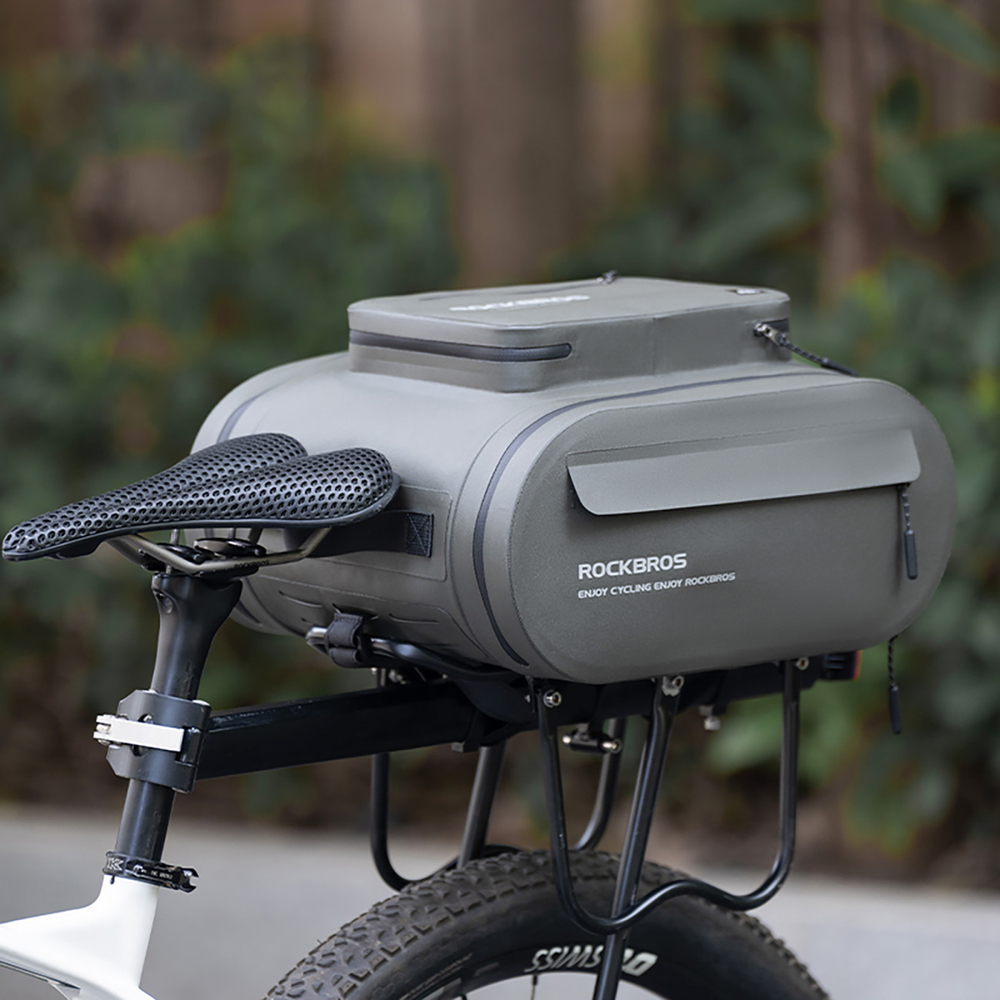 Rockbros Waterproof Bike Pannier for Trunk, 14l, Gray