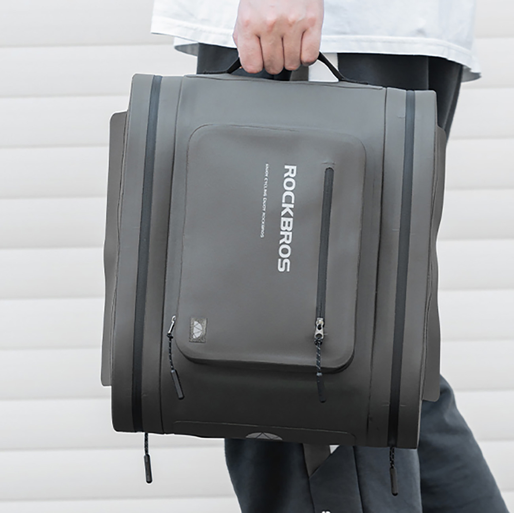 Rockbros Waterproof Bike Pannier for Trunk, 14l, Gray