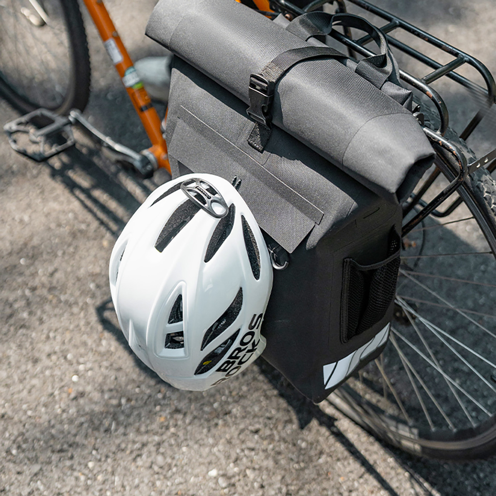 Rockbros 2-in-1 Bike Pannier Bag & Backpack 18L, Waterproof, Black