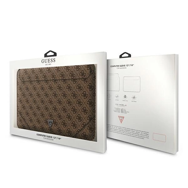 Guess 4G Uptown Triangle Logo Phone Case Cover 13-14\" laptop - brown