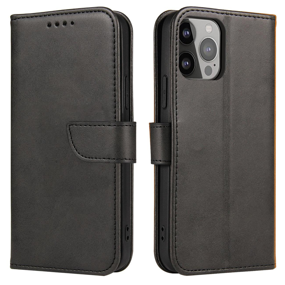 Magnet Case elegant case cover case with a flip and stand function iPhone 14 Pro Max black
