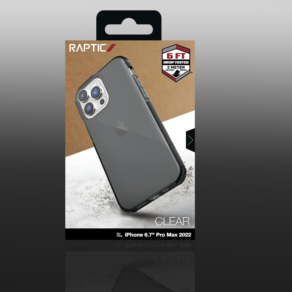 Raptic X-Doria iPhone 14 Pro Max Case Clear, Black