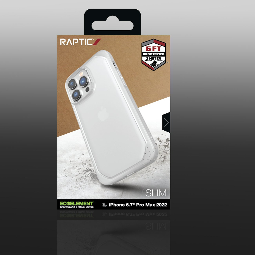 Raptic X-Doria Slim Case for iPhone 14 Pro Max, Transparent