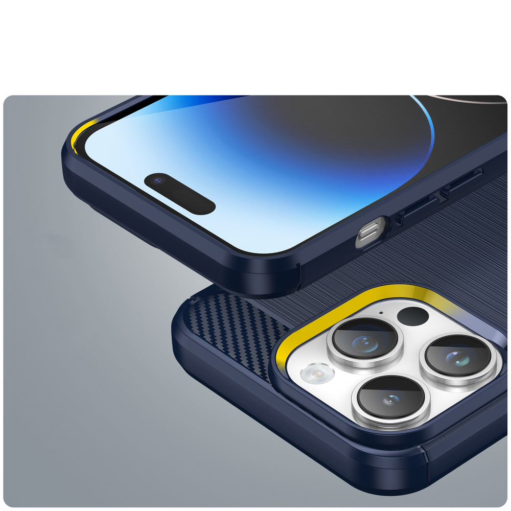Carbon Case for iPhone 14 Pro Max, Blue