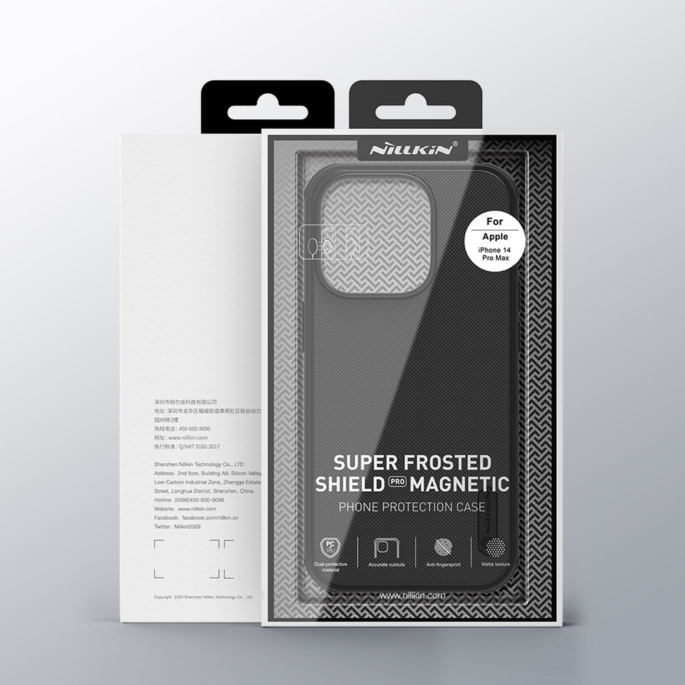 Nillkin Super Frosted Shield Pro Magnetic Phone Case Cover iPhone 14 Pro Max with MagSafe magnetic black