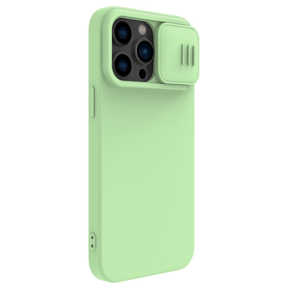 Nillkin CamShield Silky Silicone Case iPhone 14 Pro Max case with camera cover green