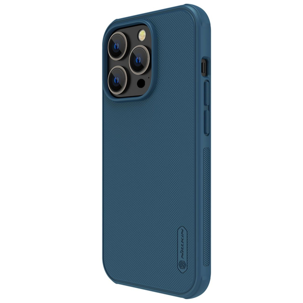 Nillkin Super Frosted Shield Pro Magnetic Phone Case Cover iPhone 14 Pro Max with MagSafe magnetic blue