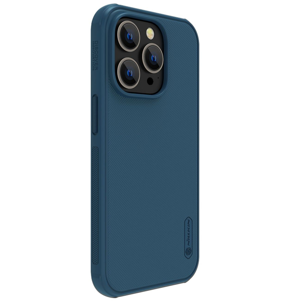 Nillkin Super Frosted Shield Pro Magnetic Phone Case Cover iPhone 14 Pro Max with MagSafe magnetic blue