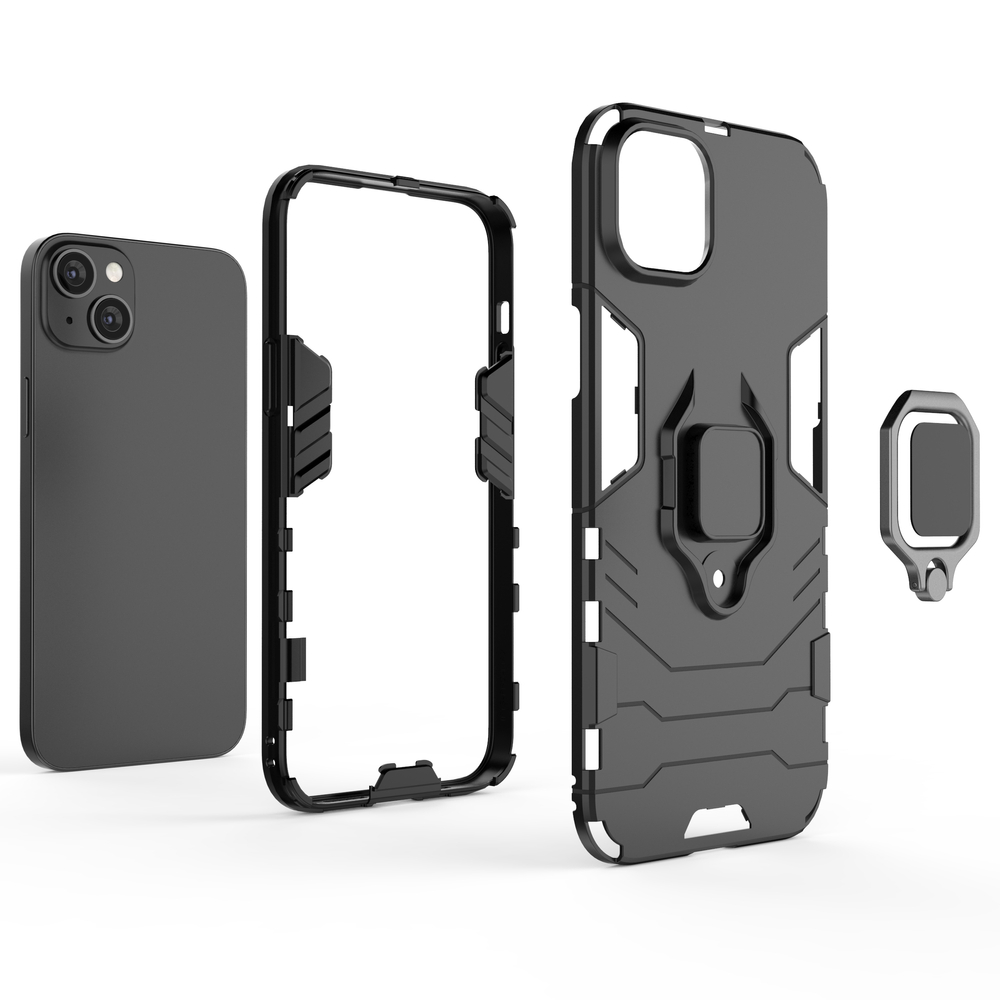 Ring Armor Case for iPhone 14 Pro Max with Ring Holder, Black