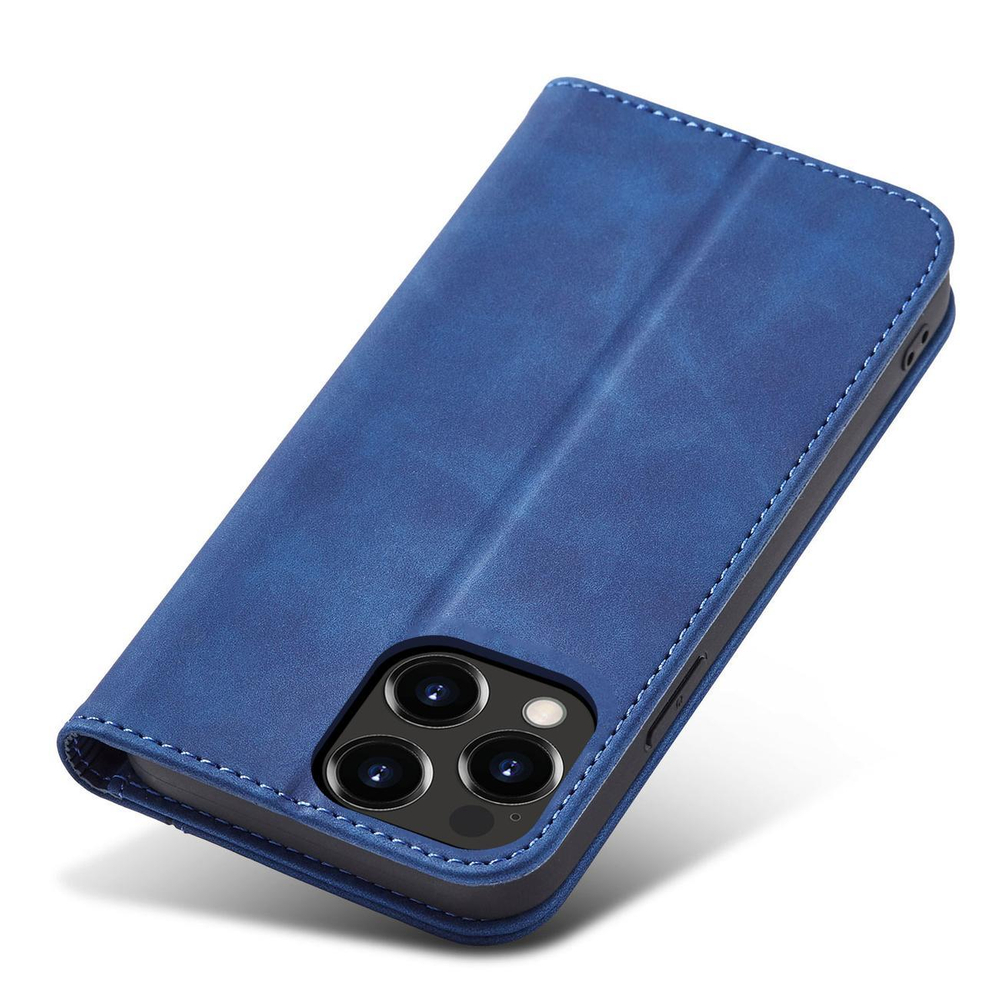 Magnet Fancy Case for iPhone 14 Pro Max Wallet Flip Cover, Blue
