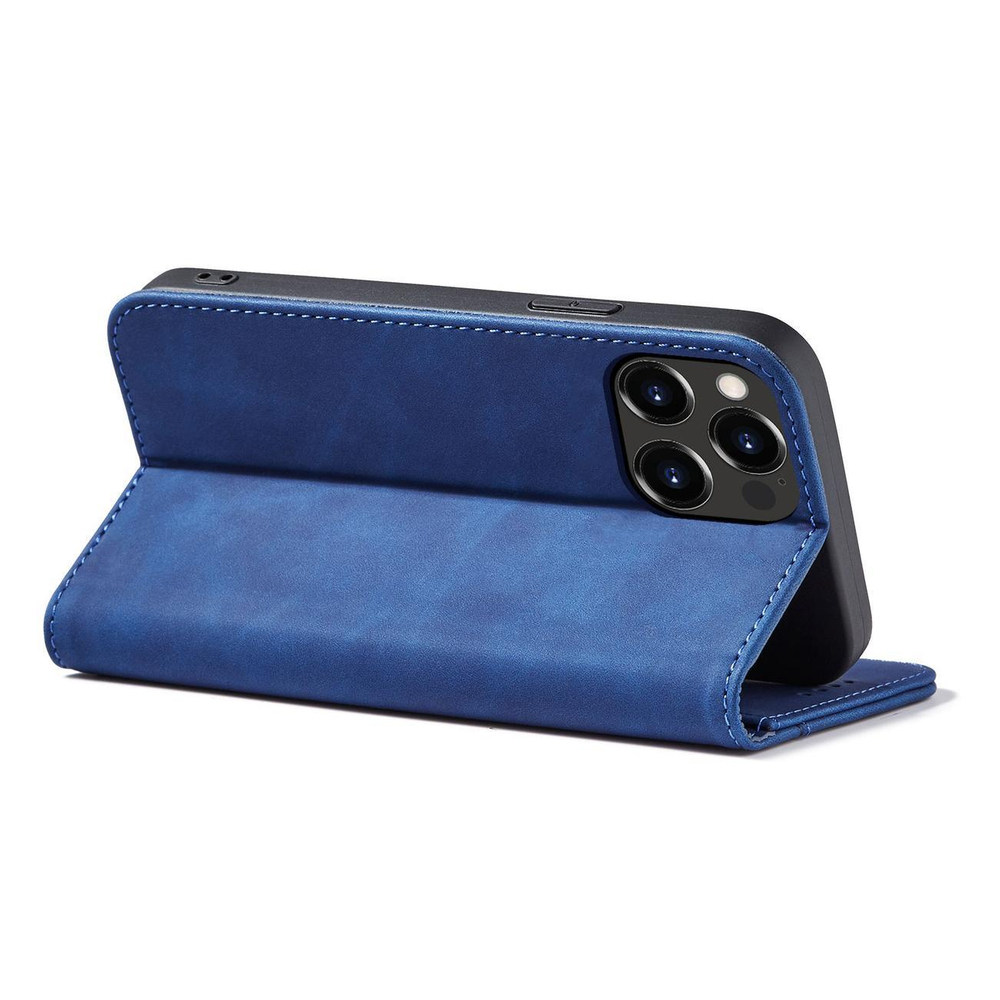 Magnet Fancy Case for iPhone 14 Pro Max Wallet Flip Cover, Blue