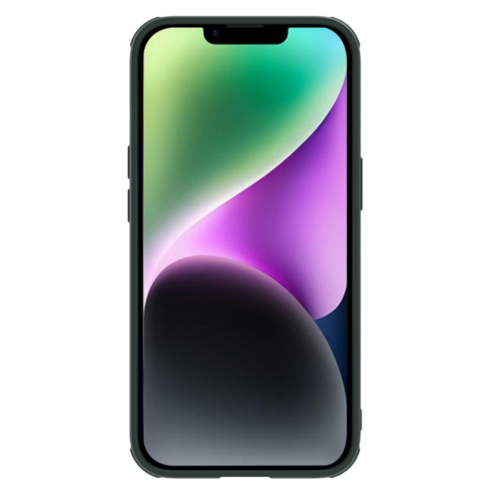 Nillkin iPhone 14 Pro Max vāciņš Textured S Case ar kameras aizsargu, tumši zaļš