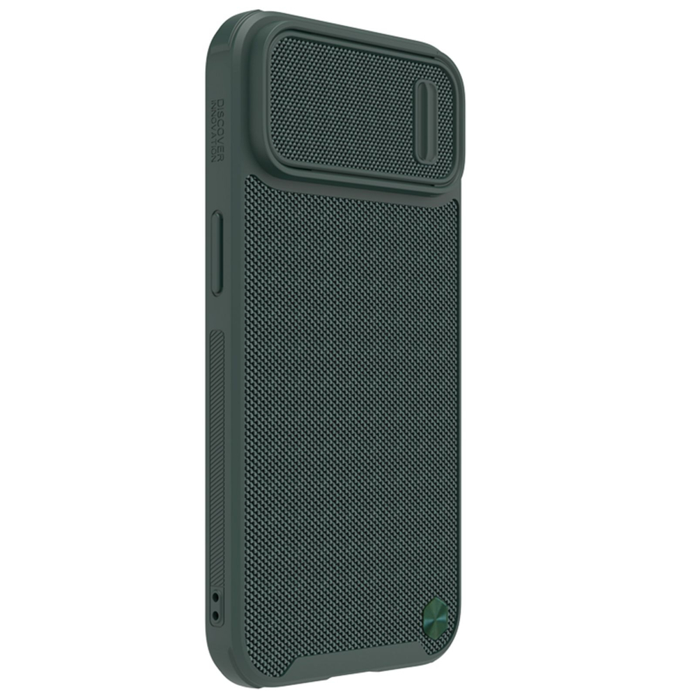 Nillkin iPhone 14 Pro Max vāciņš Textured S Case ar kameras aizsargu, tumši zaļš