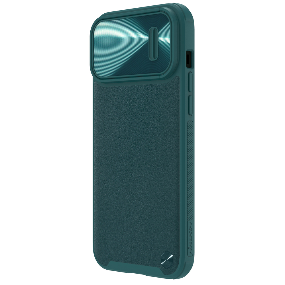 Nillkin iPhone 14 Pro Max vāciņš CamShield Leather S Case, zaļš