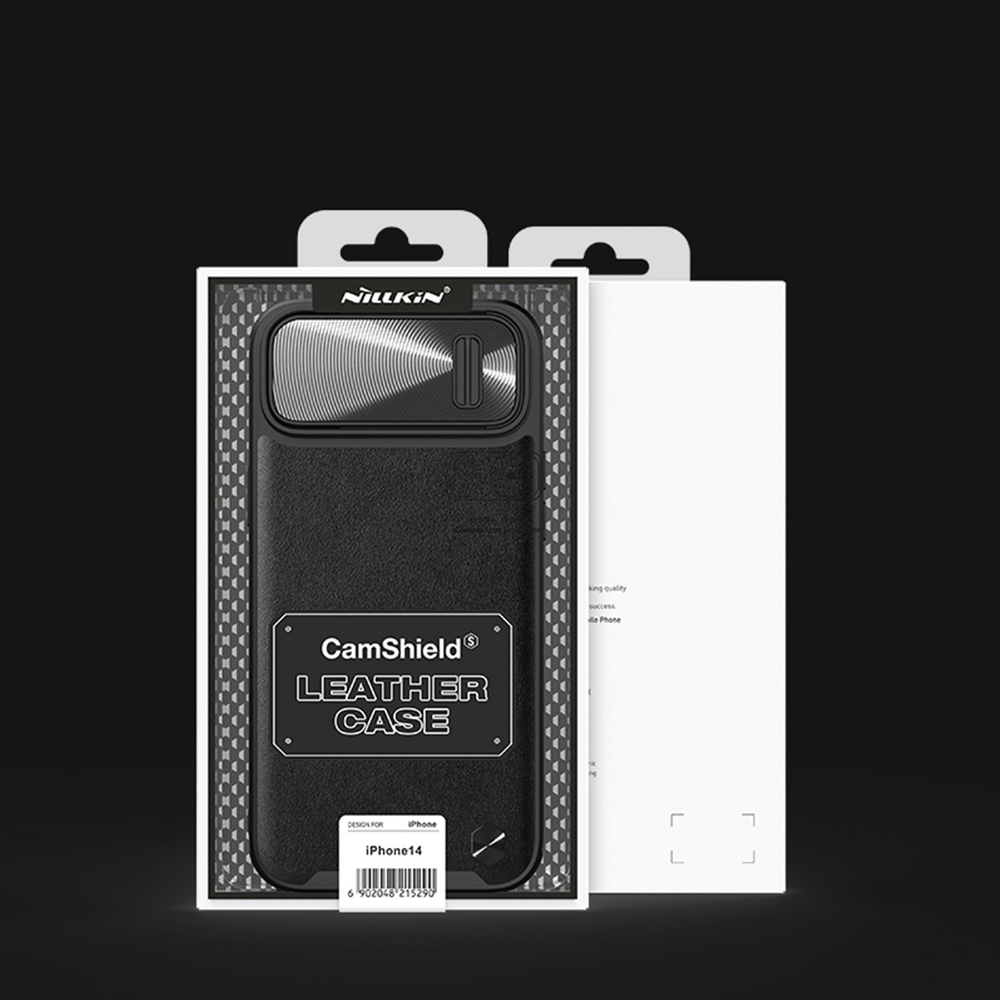 Nillkin iPhone 14 Pro Max vāciņš CamShield Leather S Case, zaļš