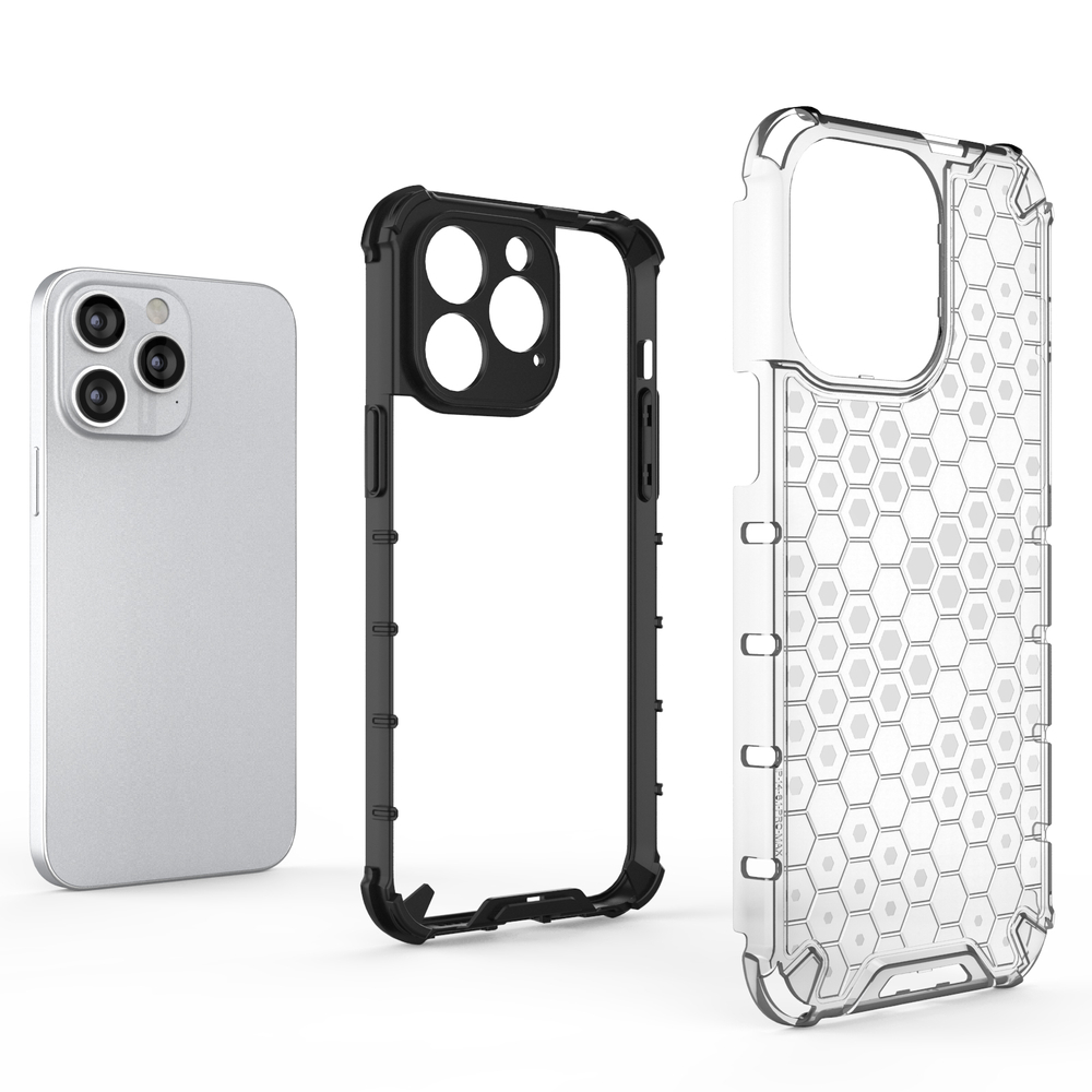 Honeycomb Case for iPhone 14 Pro Max, Transparent