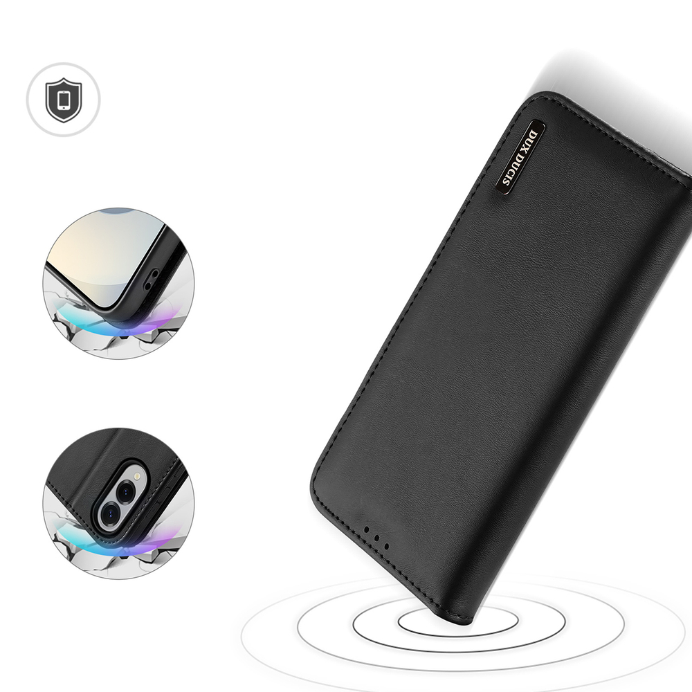 Dux Ducis Hivo Wallet Case for Samsung Galaxy S25 Edge, Black