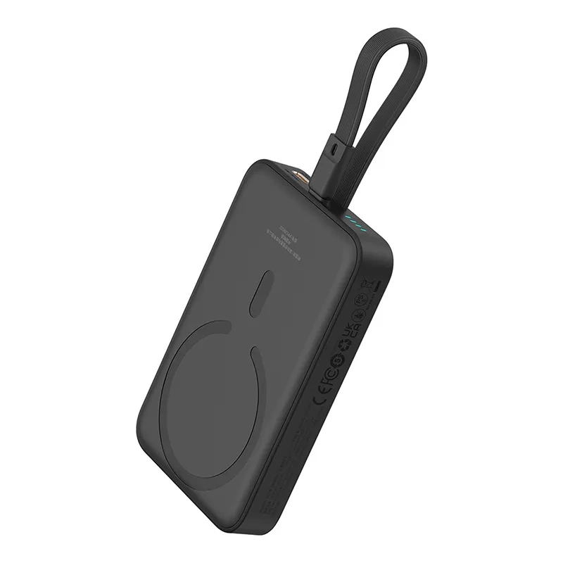 Baseus Magnetic Mini MagSafe 10000mAh 20W powerbank with built-in Lightning cable - black + Baseus Simple Series USB-C...