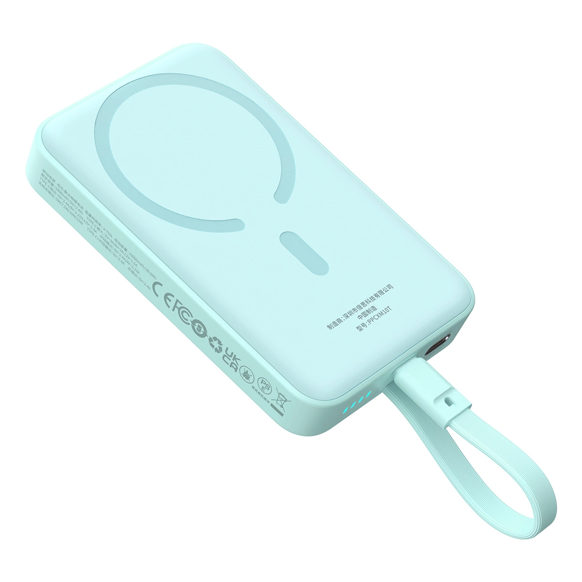 Baseus Magnetic Mini MagSafe 10000mAh 30W powerbank with built-in USB-C cable - blue + Baseus Simple Series USB-C -...