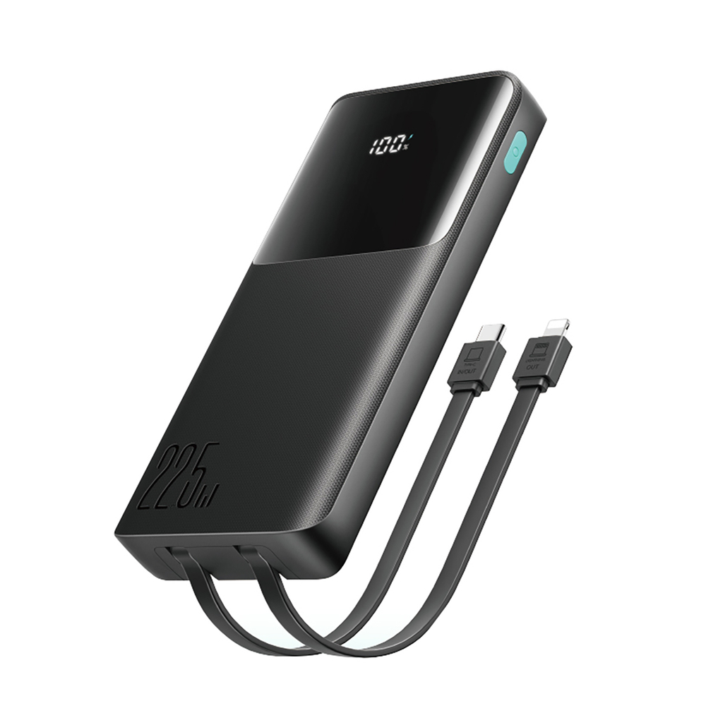 Joyroom JR-PBF19 10000mAh 22.5W Powerbank with Built-in Cables, Black