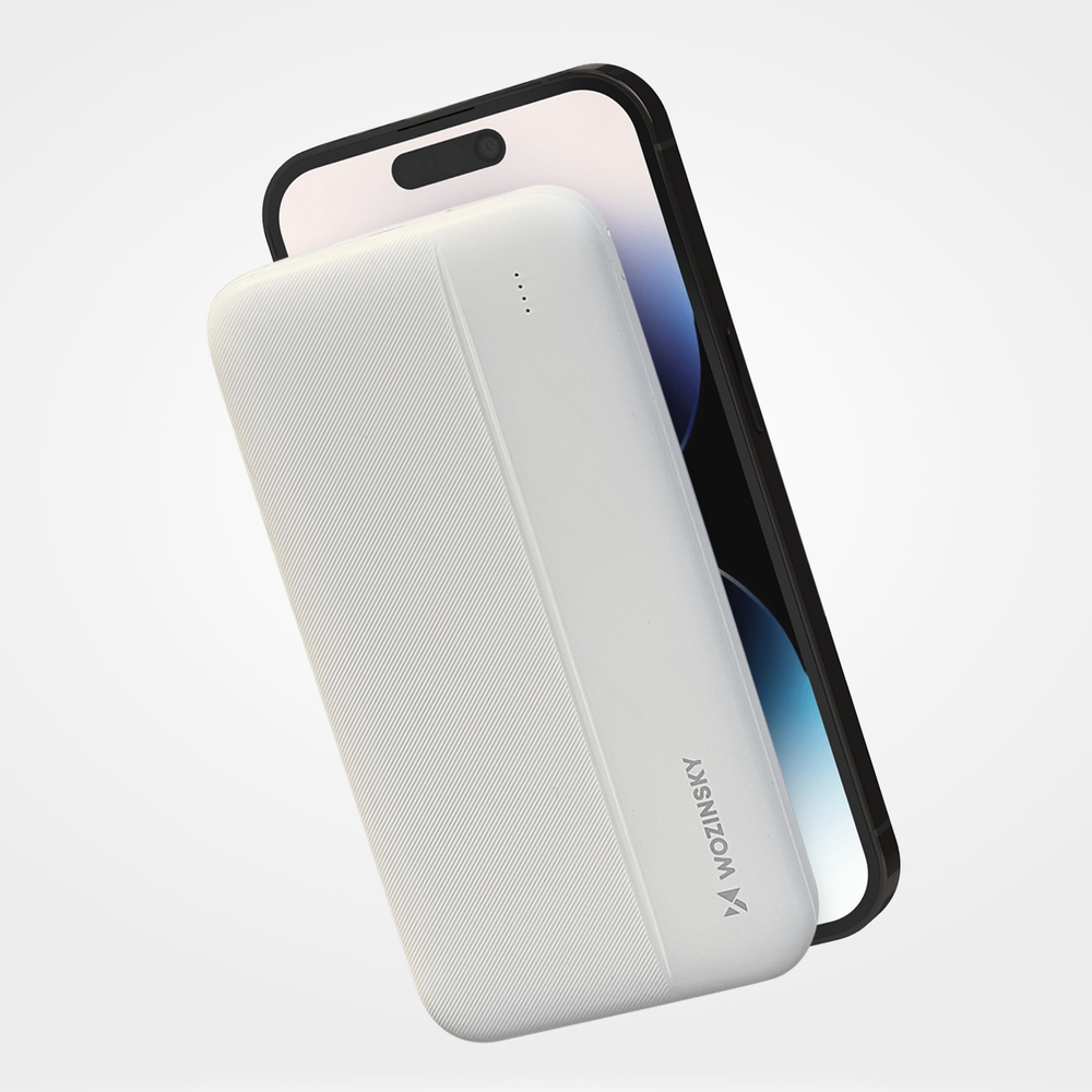 Wozinsky 10000mAh Power Bank with 2 x USB, White