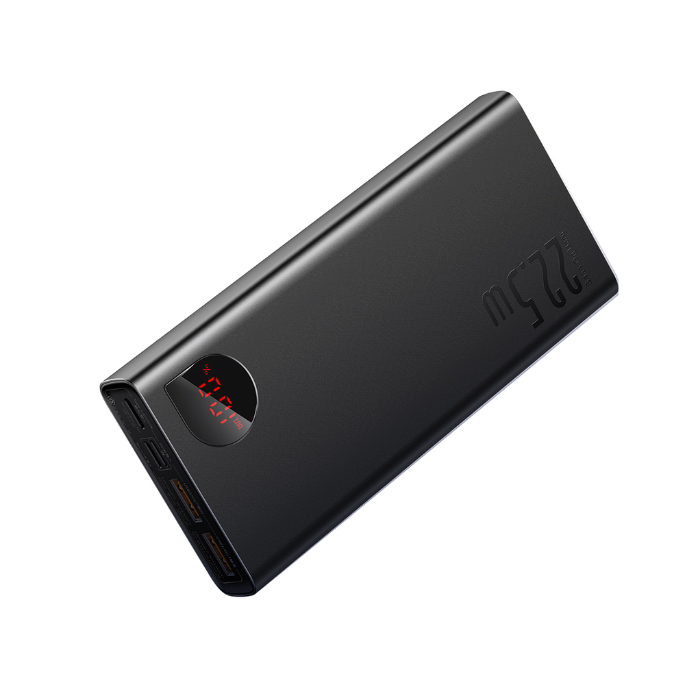Baseus Adaman powerbank with fast charging 20000mAh 22.5W + USB-A - USB-C 3A cable 0.3m black