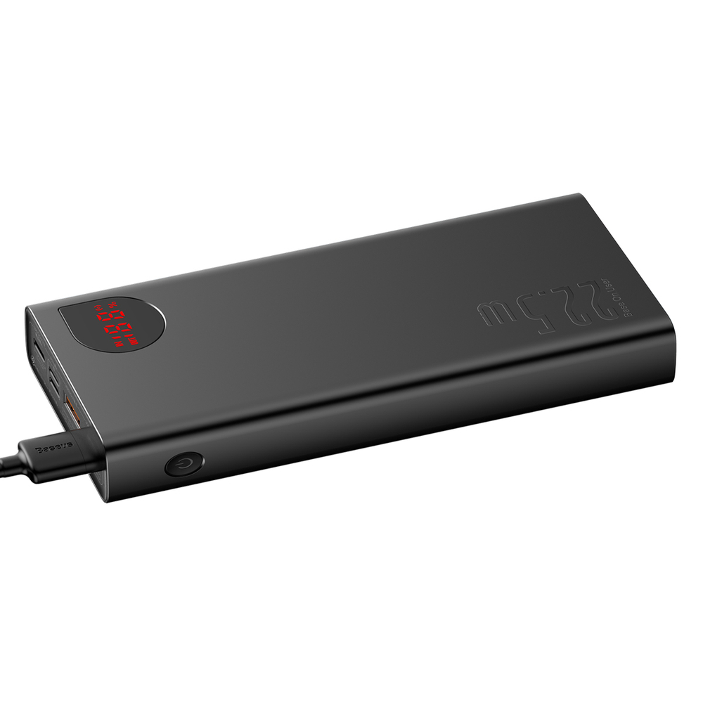 Baseus Adaman powerbank with fast charging 20000mAh 22.5W + USB-A - USB-C 3A cable 0.3m black