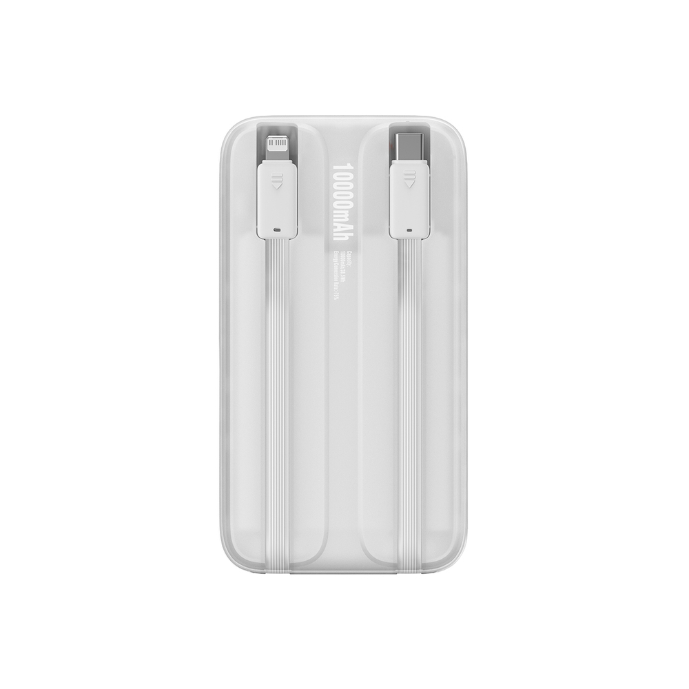 Baseus Comet Series powerbank with display 10000mAh 22.5W - white + USB-A - USB-C cable