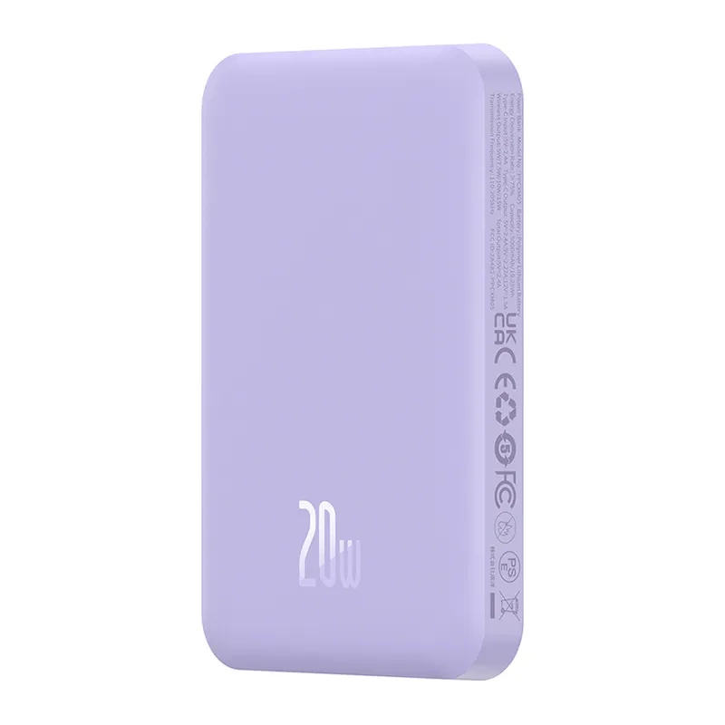 Baseus mini power bank 5000mAh 20W + USB-C cable (20V/3A) - purple