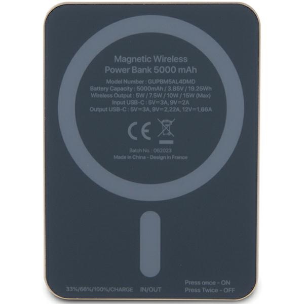 Беспроводной внешний аккумулятор Guess MagSafe 4G Strassed Metal Logo 5000mAh,...