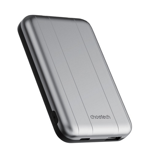 Choetech B655 mini wireless magnetic powerbank 5000mAh - silver