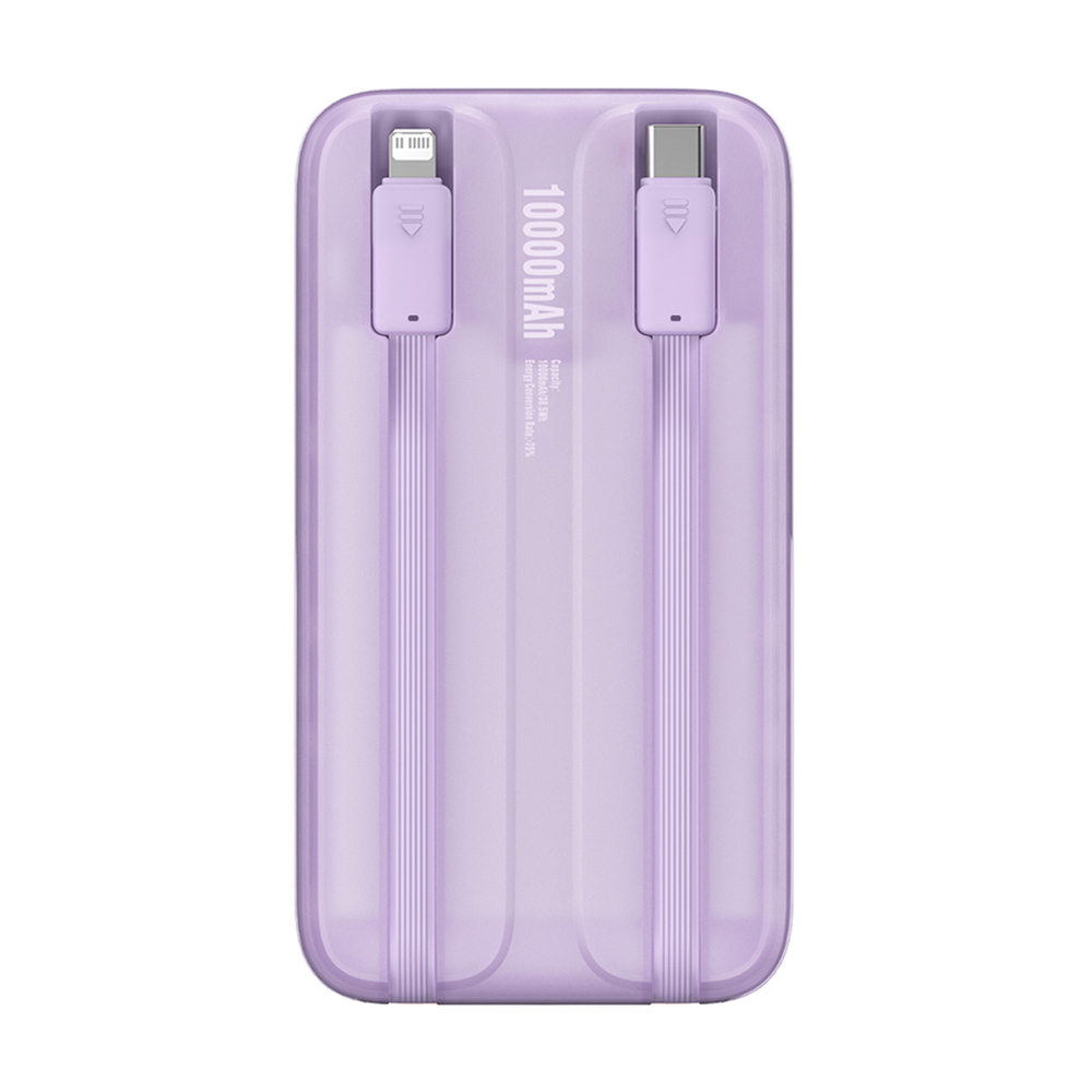 Baseus Comet Series powerbank with display 10000mAh 22.5W - purple + USB-A / USB-C cable