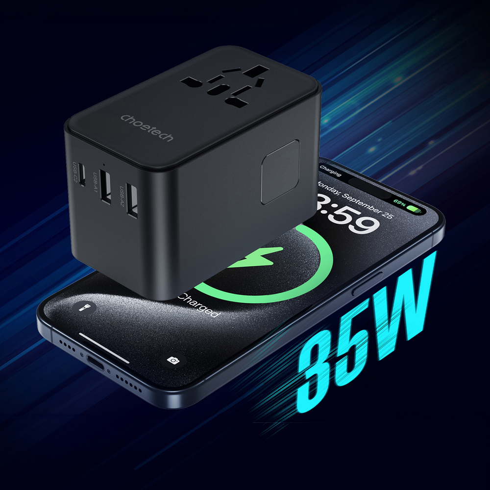 Сетевой адаптер Choetech PD5020 35W с USB-C кабелем и сменными вилками...
