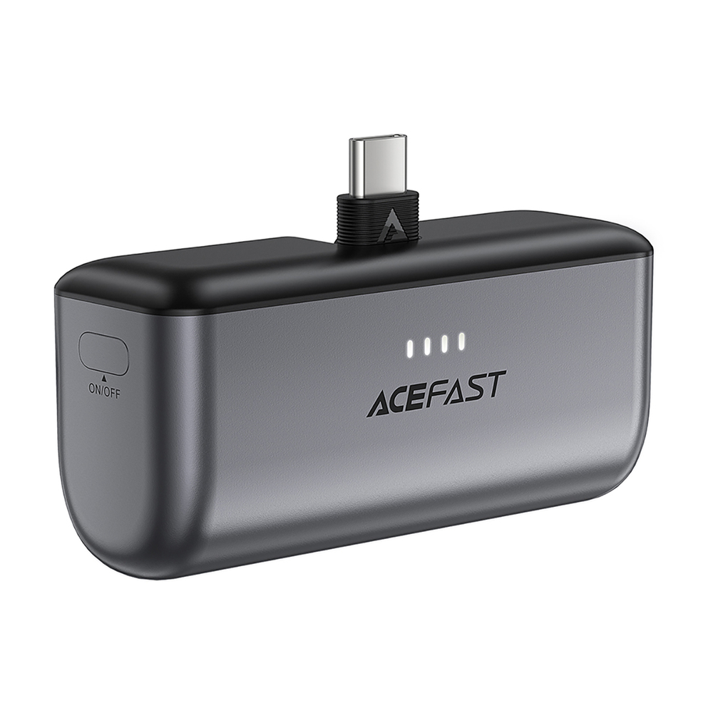 Powerbank Acefast M9 5000mAh USB-C (male) / USB-C (female) PD 20W - black