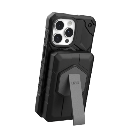 UAG Rugged 10K Powerbank - 10000 mAh with stand, 10W wireless charging, MagSafe compatible, cable included - black