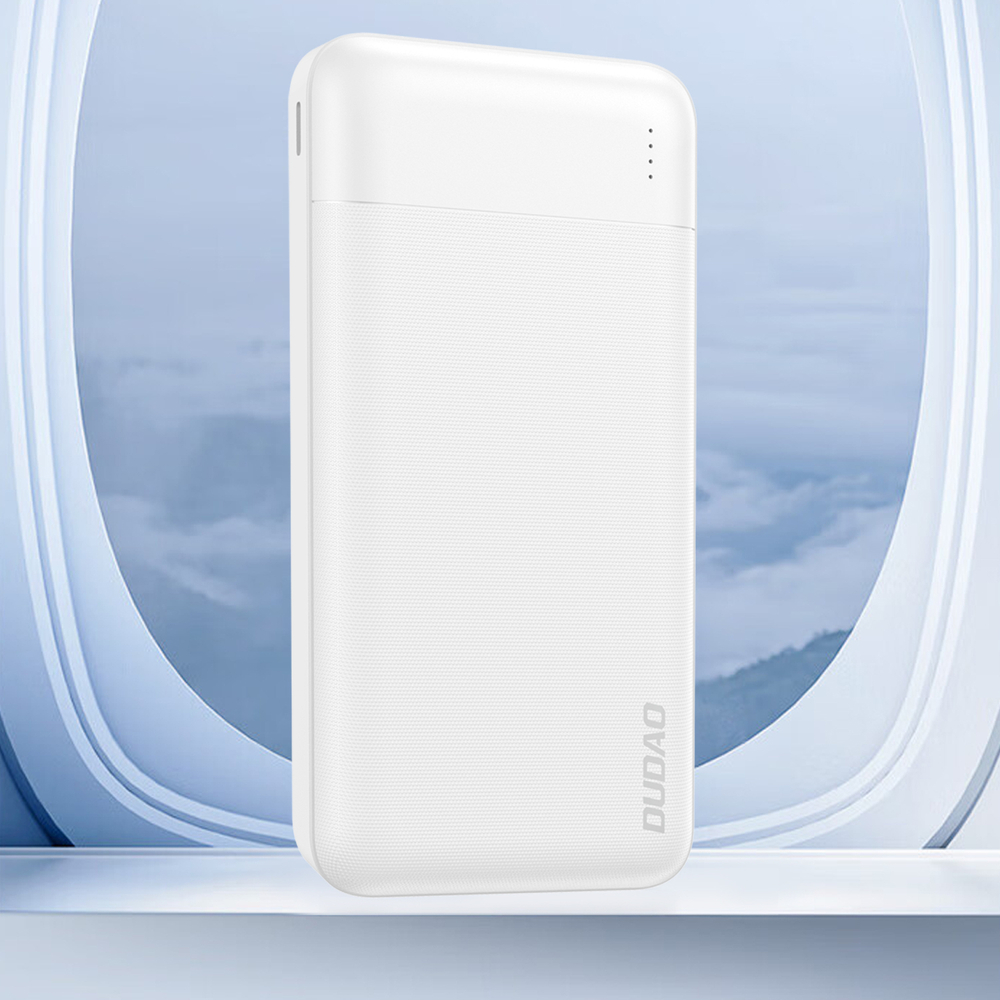 Powerbank Dudao K18-1W 10000mAh USB-A / USB-C / Micro USB - white