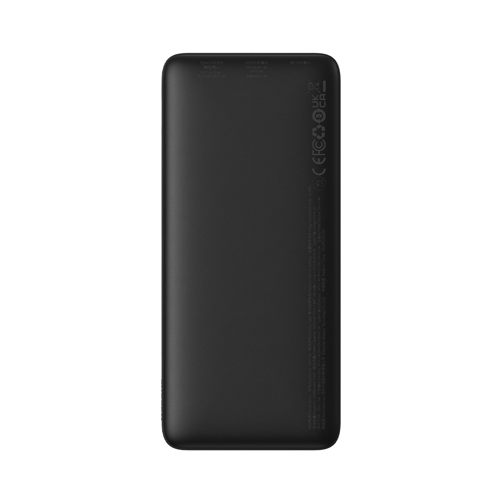 Baseus Airpow 20W 10000mAh Power Bank with Baseus Simple Series USB-A - USB-C 30cm Cable - Black