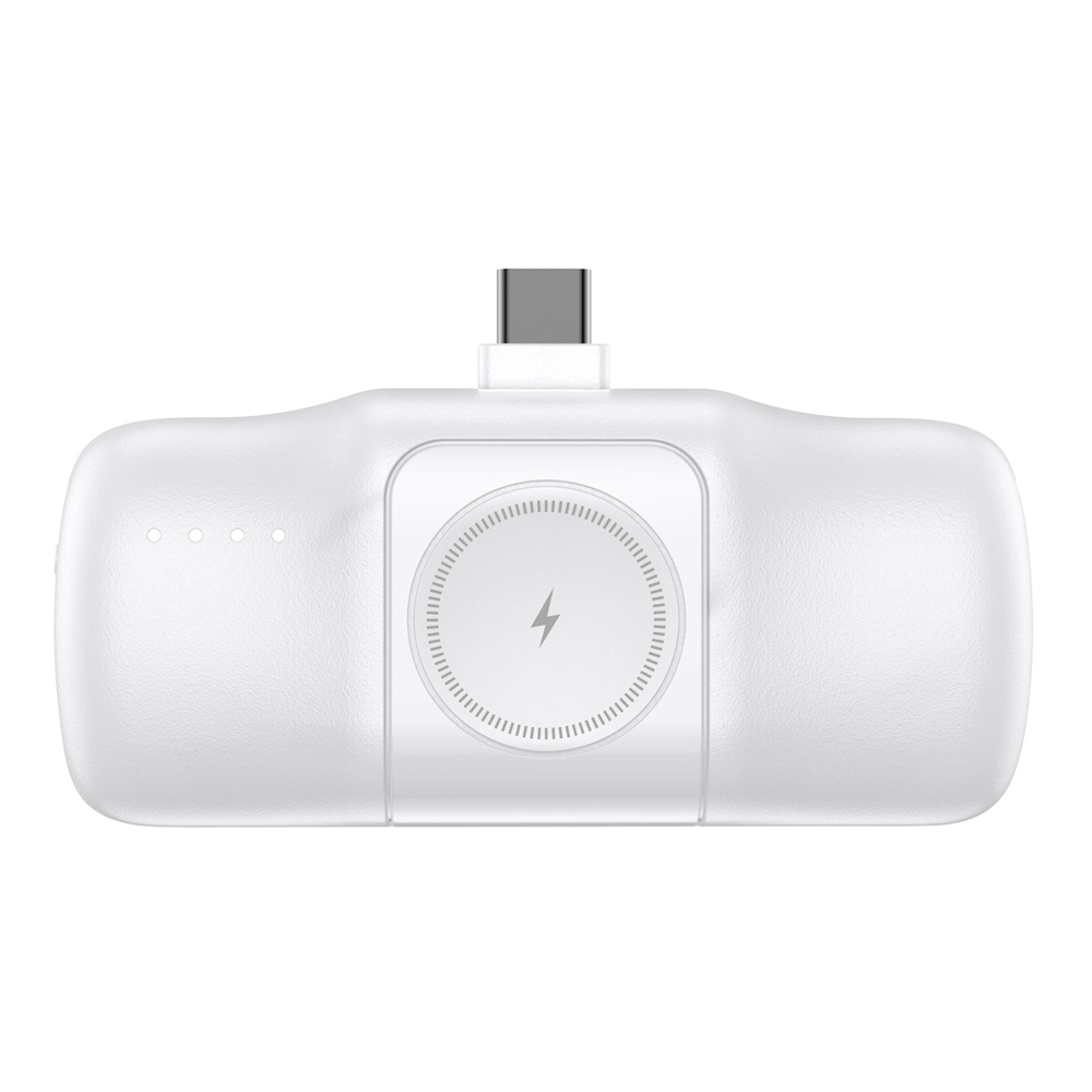 Wozinsky WF16-YCS 5000mAh Mini Power Bank with Apple Watch Charger, White