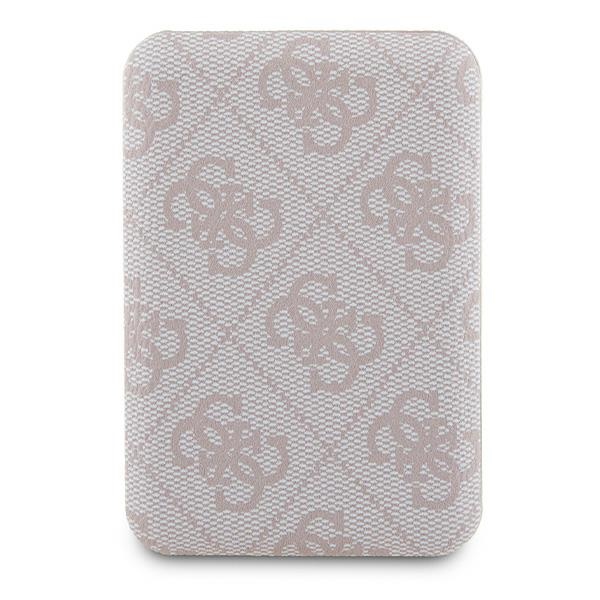 Guess 5000mAh Powerbank 4G Leather Metal Logo MagSafe, Pink